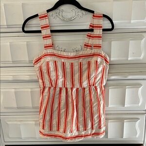 Striped CAbi Orange and White Women's Tank